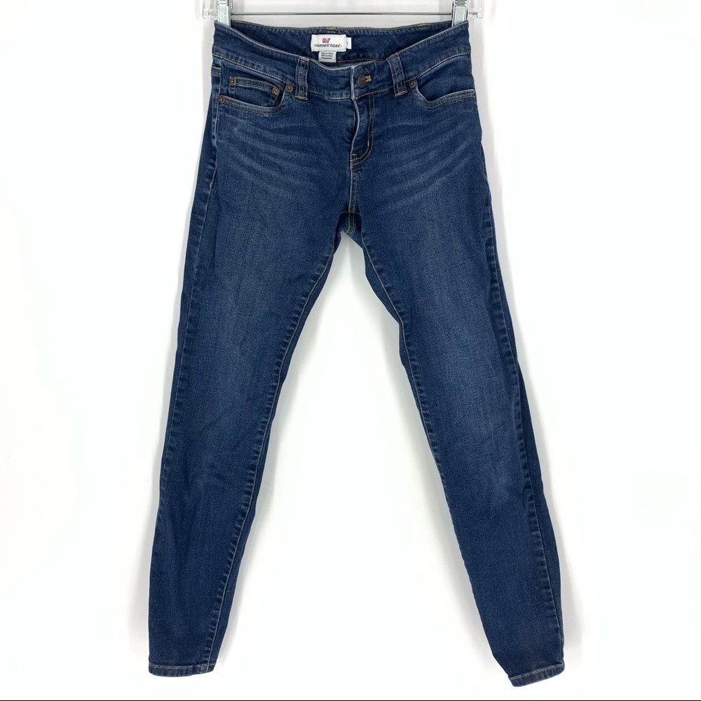 * Vineyard Vines Medium Wash Skinny Jeans Size 0 Preppy Coastal Denim - Picture 3 of 12